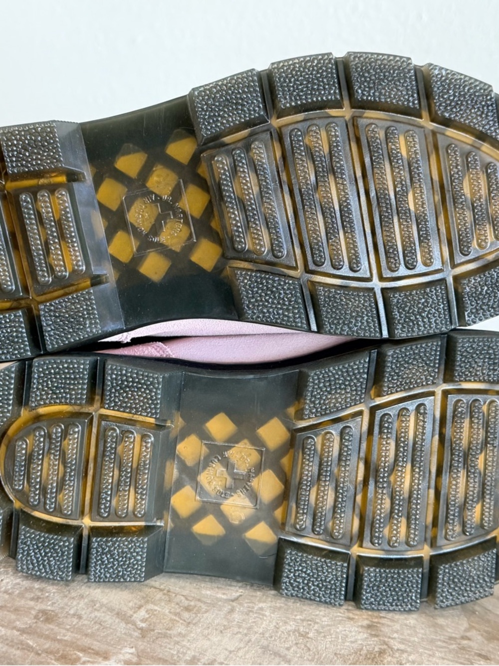 Dr. Martens Pink Suede Combat Boots - Picture 4 of 5